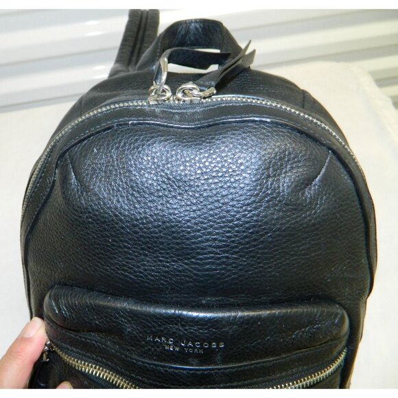 Marc Jacobs Black Leather Backpack Multi Zipper Shoulder Purse Soft Leather 8134 main image 15
